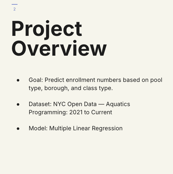 NYC Aquatics Enrollment Prediction preview