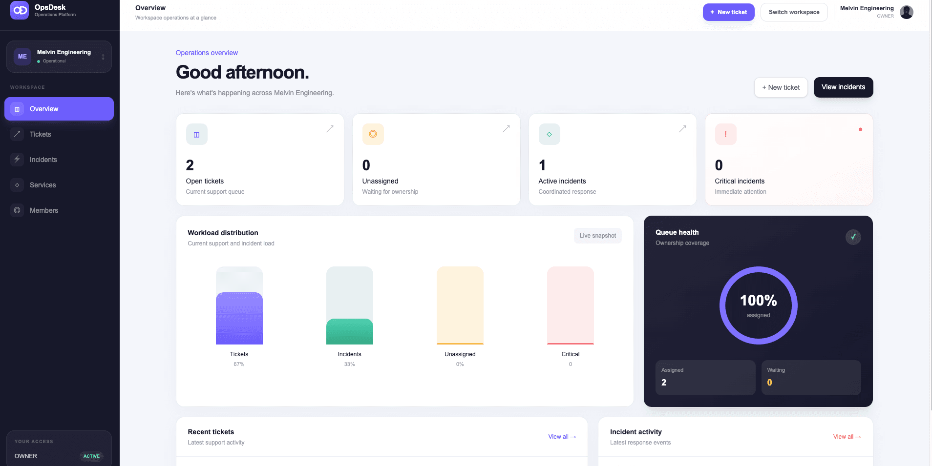 OpsDesk preview